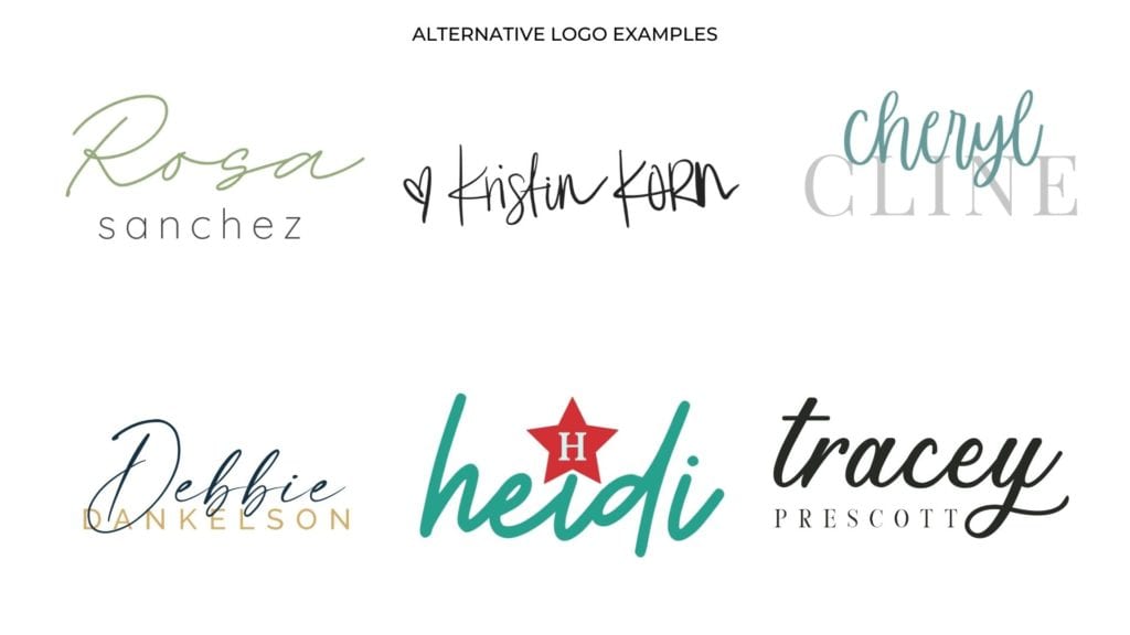 How To Use Your Personal Brand Logos - alternative logo examples
