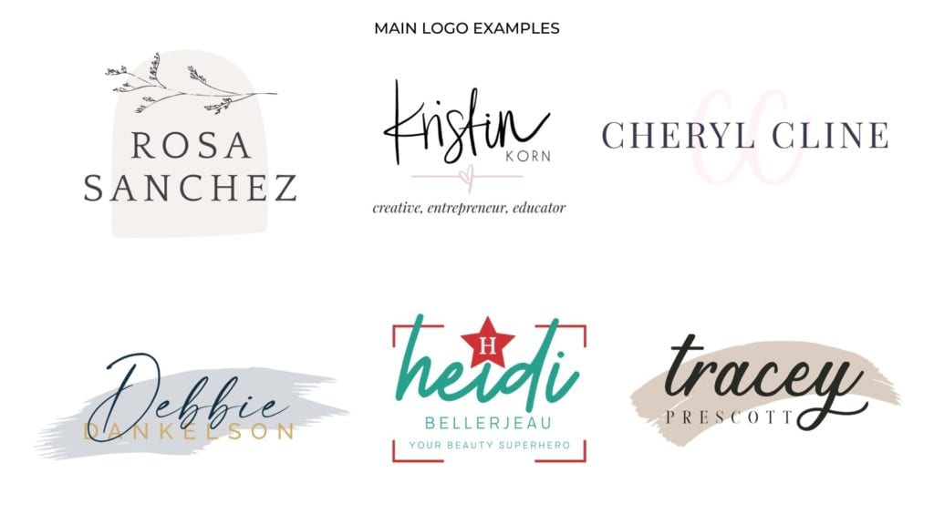 How To Use Your Personal Brand Logos - main logo examples