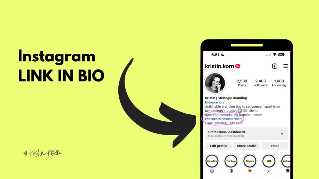 instagram link in bio examples